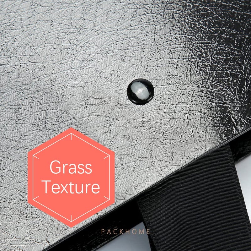 PACKHOME 6 Extra Large Gift Bags 17.5x6x16 Inches, Black Premium Gift Bags with Handles for Gift Giving (Glossy Black with Grass Texture) - Image 5